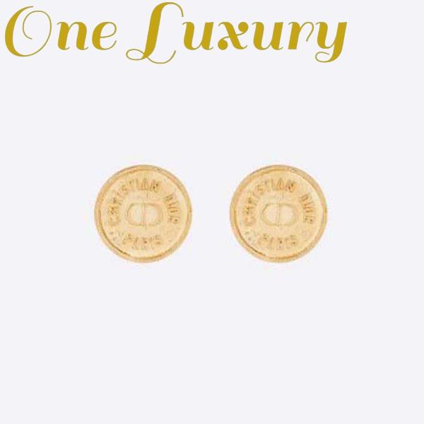 Replica Dior Women 30 Montaigne Stud Earrings Gold-Finish Metal