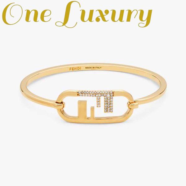Replica Fendi Women O Lock Bracelet Gold-Colored Bracelet