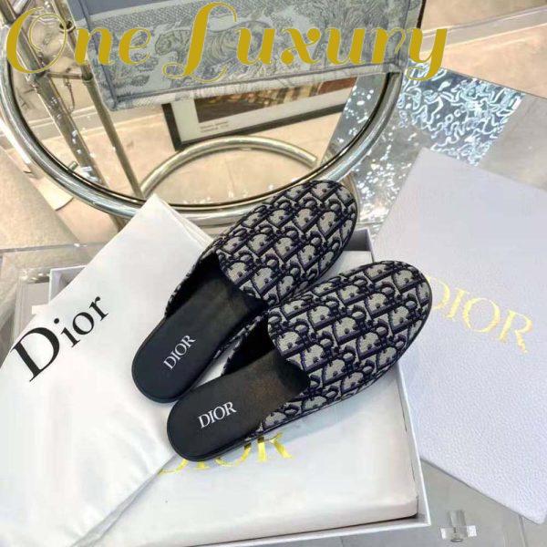 Replica Dior Men Indior Mule Beige and Black Dior Oblique Jacquard 3
