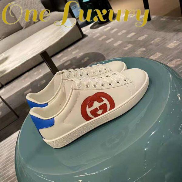 Replica Gucci GG Unisex Ace Sneaker with Interlocking G Patch White Leather 2