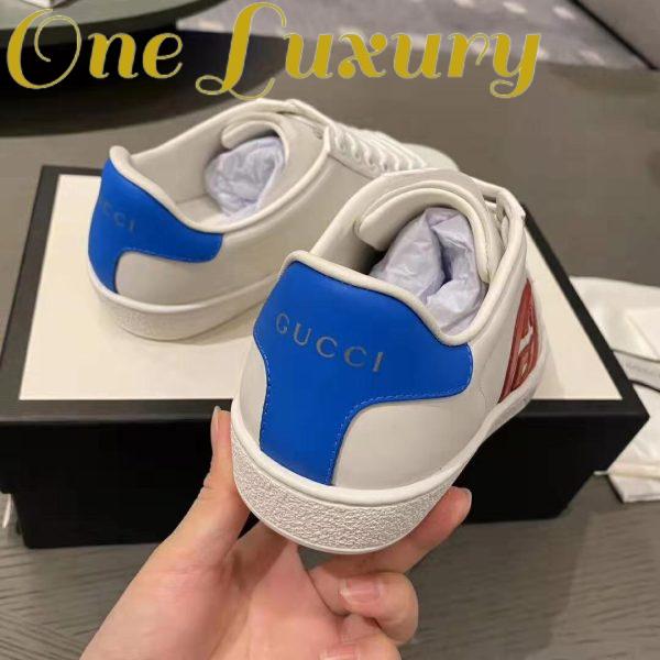 Replica Gucci GG Unisex Ace Sneaker with Interlocking G Patch White Leather 8