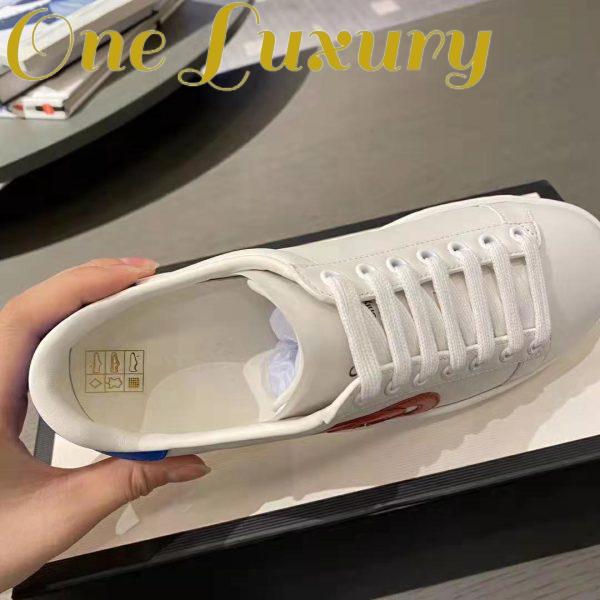 Replica Gucci GG Unisex Ace Sneaker with Interlocking G Patch White Leather 9