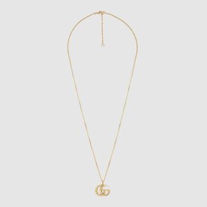 Replica Gucci Women Double G Yellow Gold Necklace Jewelry Gold
