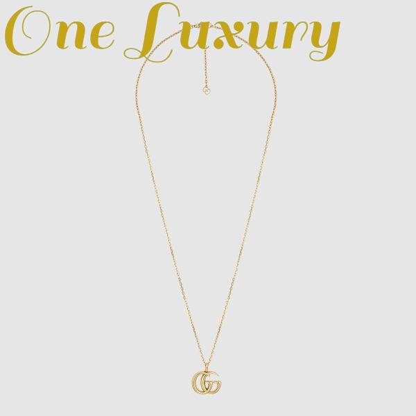 Replica Gucci Women Double G Yellow Gold Necklace Jewelry Gold 2