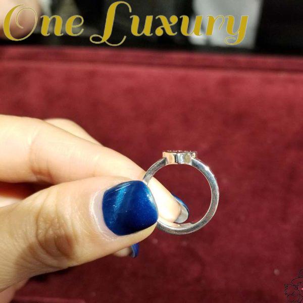 Replica Gucci Women Heart Ring with Gucci Trademark Jewelry Sliver 6