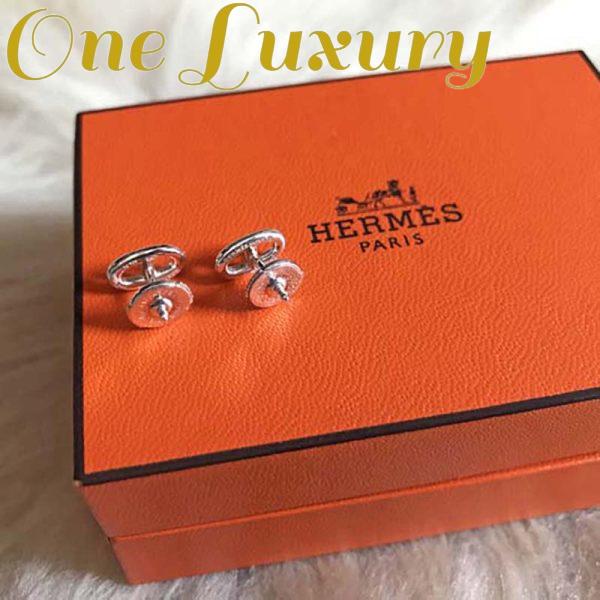 Replica Hermes Women Chaine D’Ancre Earrings Very Small Model Jewelry Silver 8