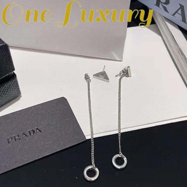 Replica Prada Women Crystal Logo Jewels AirPods Pendant Earrings 5