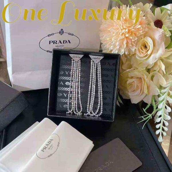 Replica Prada Women Crystal Logo Jewels Zirconia Earrings 3