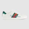 Replica Gucci Unisex Ace Sneaker with GG Apple in White Leather 2 cm Heel 15