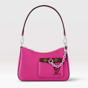 Replica Louis Vuitton Women LV Marellini Handbag Rose Miami Pink Epi Grained Cowhide Leather