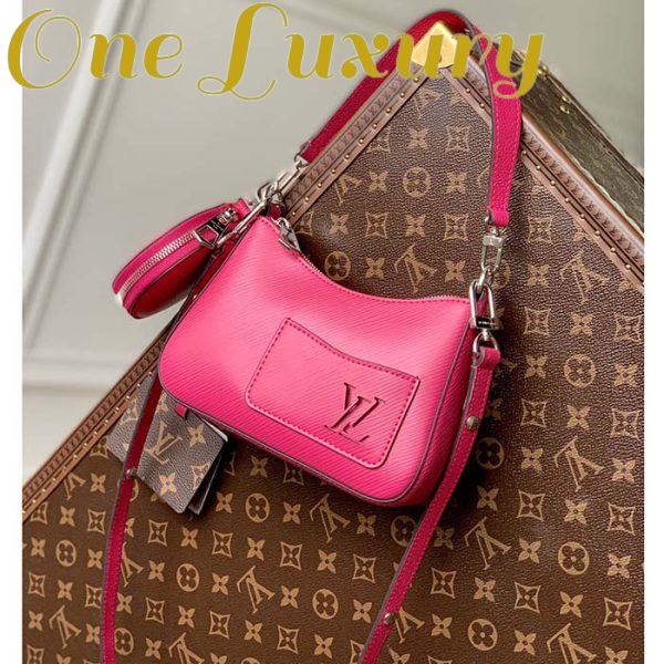 Replica Louis Vuitton Women LV Marellini Handbag Rose Miami Pink Epi Grained Cowhide Leather 3