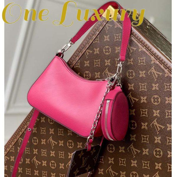 Replica Louis Vuitton Women LV Marellini Handbag Rose Miami Pink Epi Grained Cowhide Leather 4
