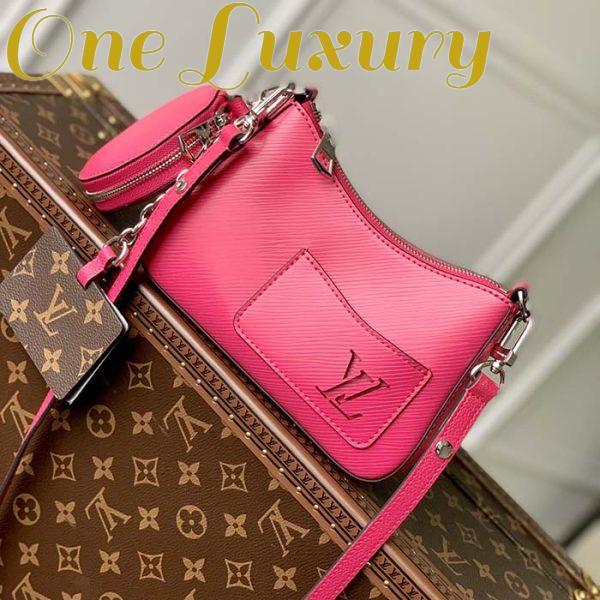 Replica Louis Vuitton Women LV Marellini Handbag Rose Miami Pink Epi Grained Cowhide Leather 5