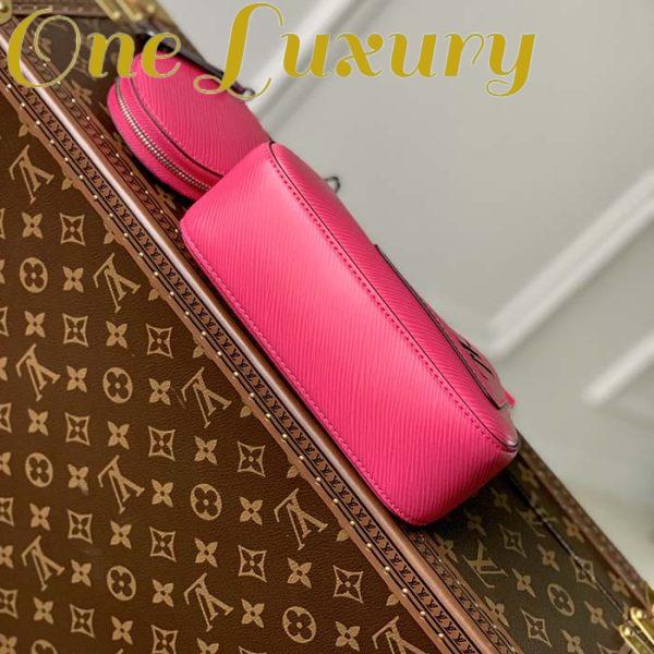 Replica Louis Vuitton Women LV Marellini Handbag Rose Miami Pink Epi Grained Cowhide Leather 7