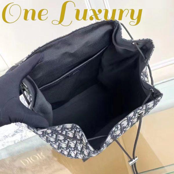 Replica Dior Unisex CD Motion Backpack Beige Black Dior Oblique Jacquard Grained Calfskin 6