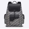 Replica Dior Unisex CD Motion Backpack Beige Black Dior Oblique Jacquard Grained Calfskin 13
