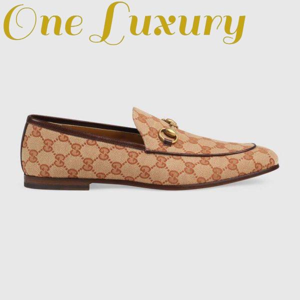 Replica Gucci Unisex Jordaan GG Velvet Loafer-Brown 2