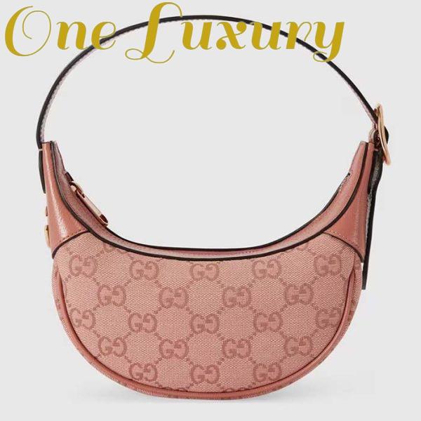 Replica Gucci Women Ophidia GG Mini Bag Pink Canvas Double G Rose Gold Hardware 2