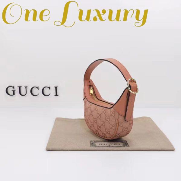 Replica Gucci Women Ophidia GG Mini Bag Pink Canvas Double G Rose Gold Hardware 5