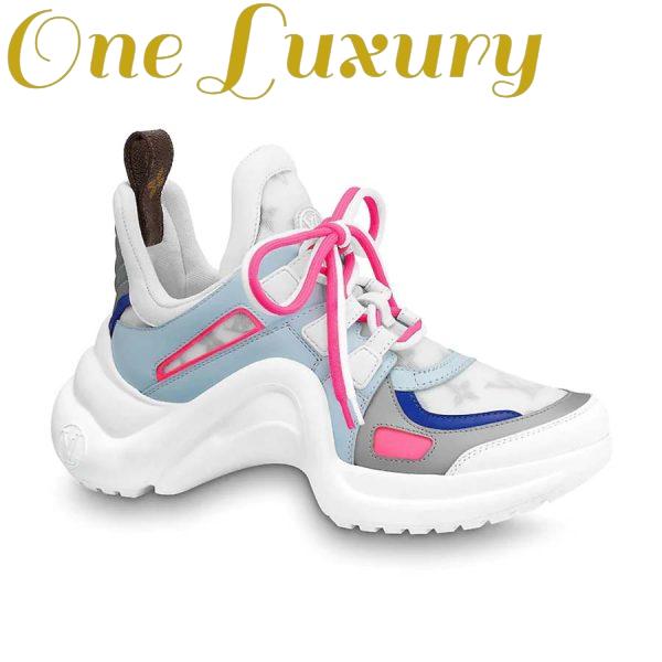 Replica Louis Vuitton LV Women LV Archlight Sneaker in Leather and Technical Fabrics-Blue