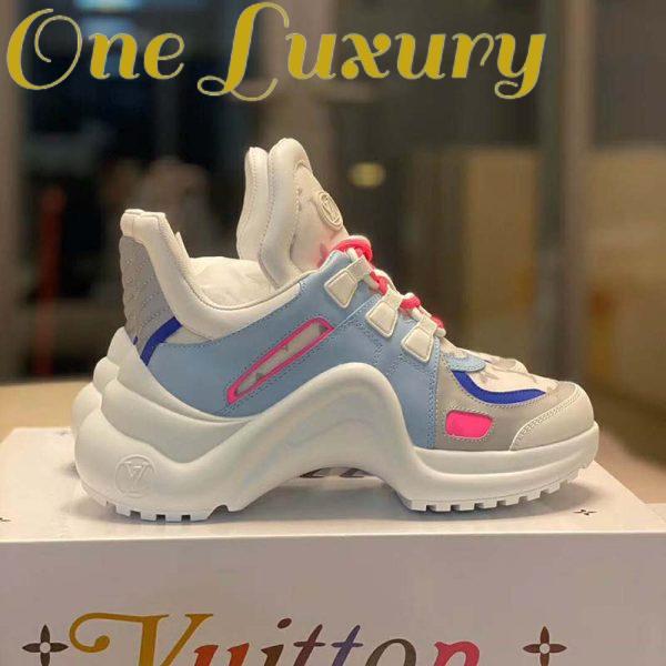 Replica Louis Vuitton LV Women LV Archlight Sneaker in Leather and Technical Fabrics-Blue 2