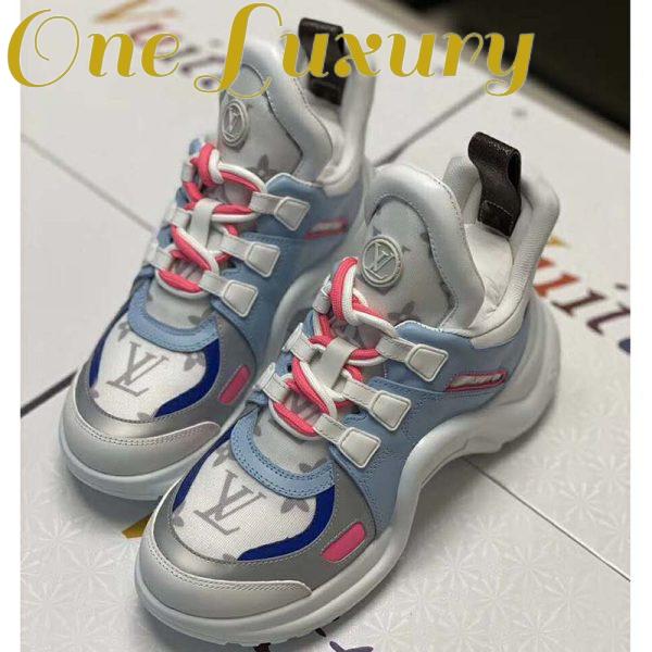 Replica Louis Vuitton LV Women LV Archlight Sneaker in Leather and Technical Fabrics-Blue 6