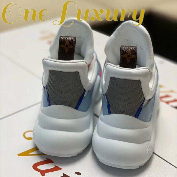 Replica Louis Vuitton LV Women LV Archlight Sneaker in Leather and Technical Fabrics-Blue 7