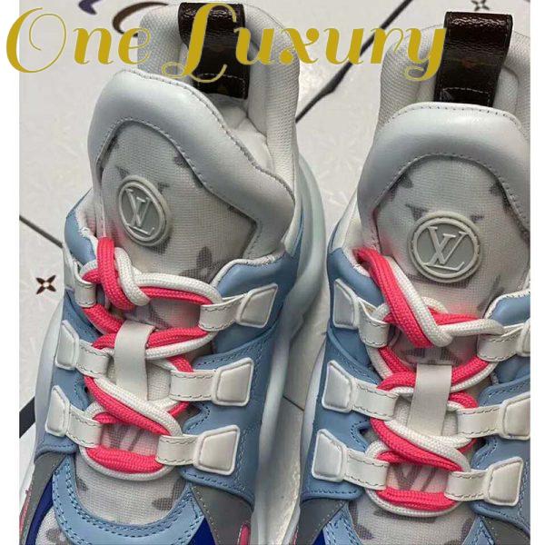 Replica Louis Vuitton LV Women LV Archlight Sneaker in Leather and Technical Fabrics-Blue 10