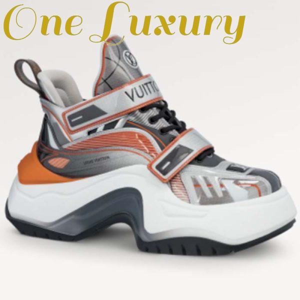 Replica Louis Vuitton Women LV Archlight 2.0 Platform Sneaker Orange Silver 5 Cm Heel 2