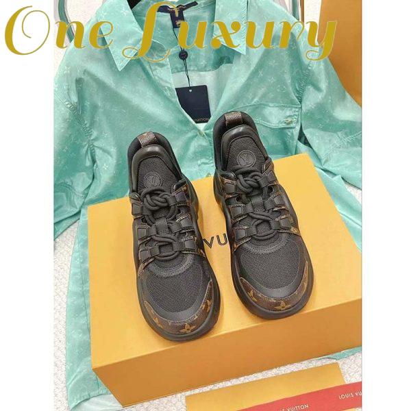 Replica Louis Vuitton Women LV Archlight Sneaker Black Patent Monogram Canvas Technical Fabrics 4