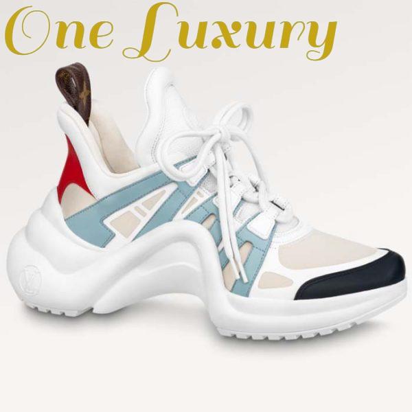 Replica Louis Vuitton Women LV Archlight Sneaker Blue Gray Mix Materials 5 Cm Heel 2