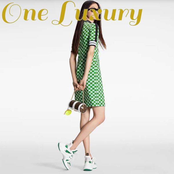 Replica Louis Vuitton Women LV Archlight Sneaker Green Monogram Velvet Oversized Rubber 5 Cm Heel 7