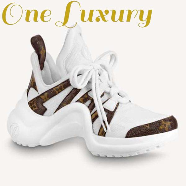 Replica Louis Vuitton Women LV Archlight Sneaker Patent Monogram Canvas Technical Fabrics White