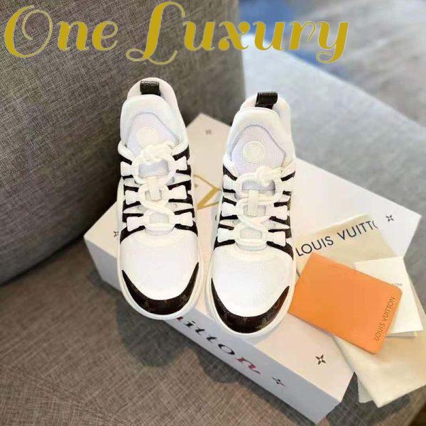 Replica Louis Vuitton Women LV Archlight Sneaker Patent Monogram Canvas Technical Fabrics White 8