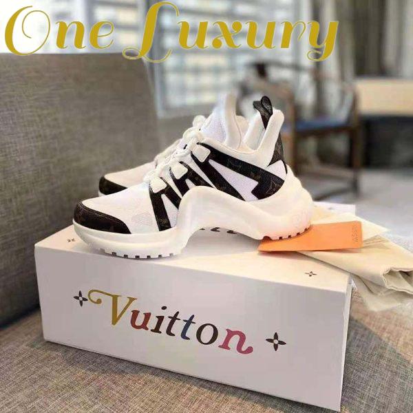 Replica Louis Vuitton Women LV Archlight Sneaker Patent Monogram Canvas Technical Fabrics White 9
