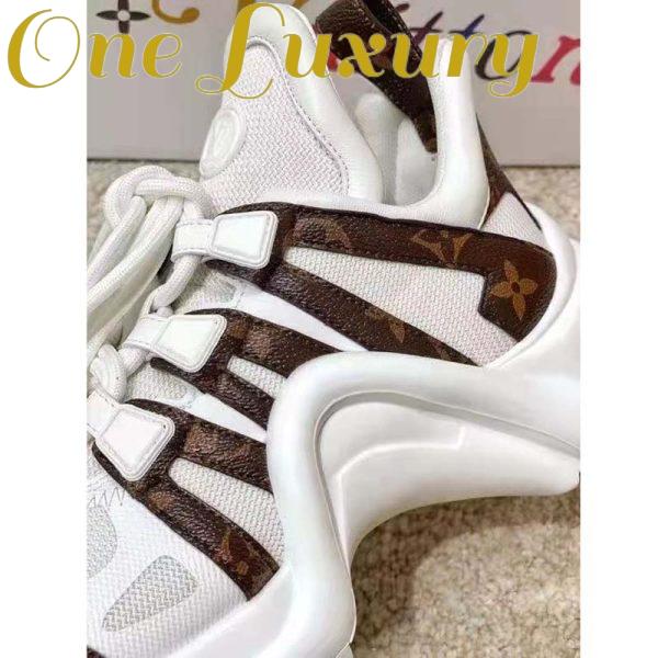 Replica Louis Vuitton Women LV Archlight Sneaker Patent Monogram Canvas Technical Fabrics White 14