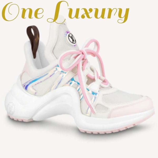 Replica Louis Vuitton Women LV Archlight Sneaker Pink Mix Materials Patent Monogram Canvas