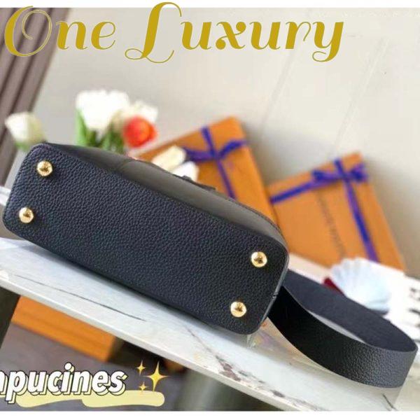 Replica Louis Vuitton Women Capucines BB Handbag Noir Taurillon Calfskin Karung Leather 8