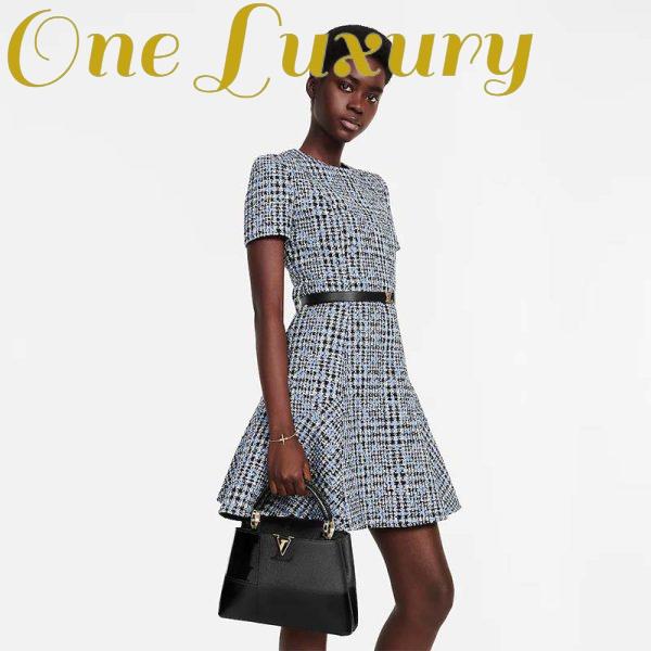 Replica Louis Vuitton Women Capucines BB Handbag Noir Taurillon Calfskin Karung Leather 13