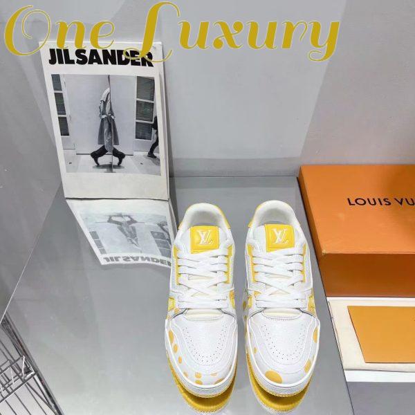 Replica Louis Vuitton LV Unisex LV x YK LV Trainer Sneaker Yellow Calf Leather Rubber 5