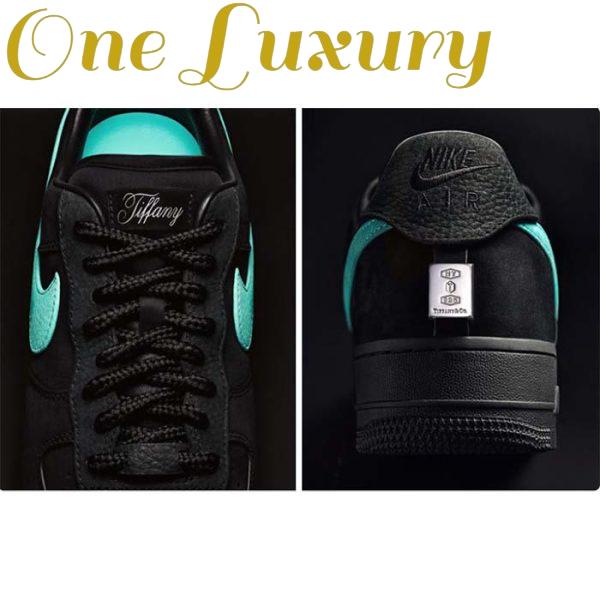 Replica Louis Vuitton LV Unisex Nike Air Force 1 Sneaker Black Monogram Embossed Calf Leather 8
