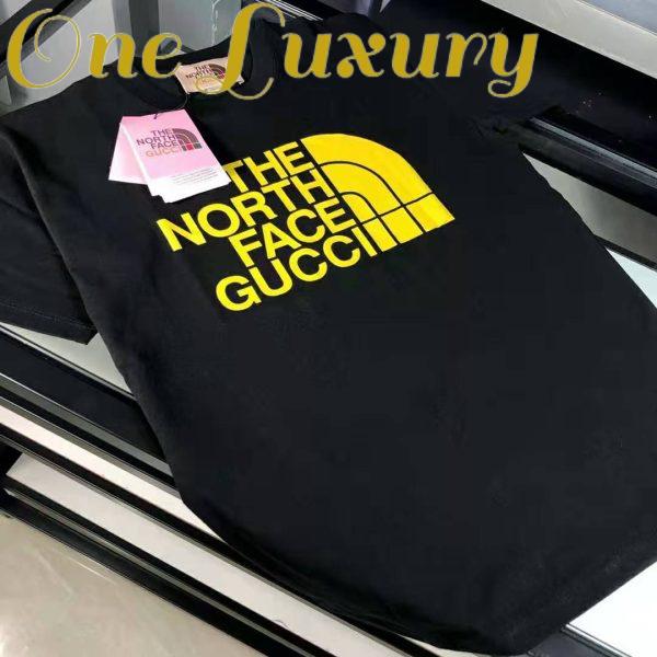 Replica Gucci Men The North Face x Gucci Oversize T-Shirt Black Cotton Jersey Crewneck 3