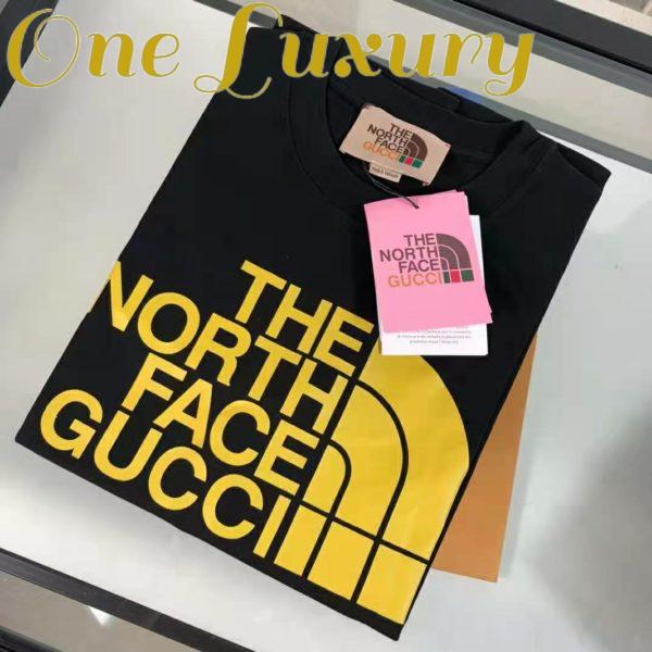 Replica Gucci Men The North Face x Gucci Oversize T-Shirt Black Cotton Jersey Crewneck 4