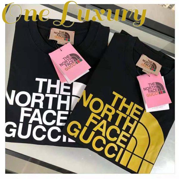 Replica Gucci Men The North Face x Gucci Oversize T-Shirt Black Cotton Jersey Crewneck 5