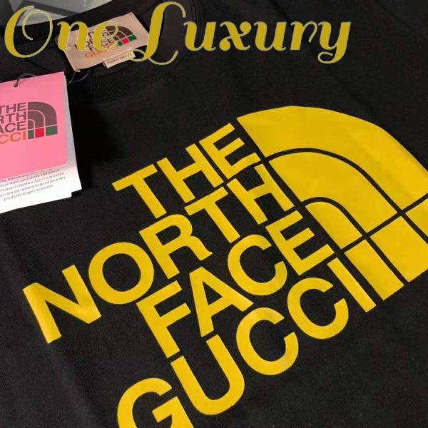 Replica Gucci Men The North Face x Gucci Oversize T-Shirt Black Cotton Jersey Crewneck 7