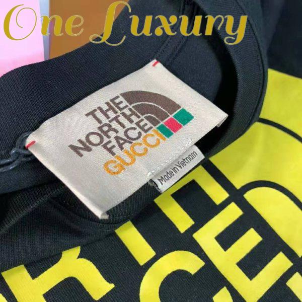 Replica Gucci Men The North Face x Gucci Oversize T-Shirt Black Cotton Jersey Crewneck 9