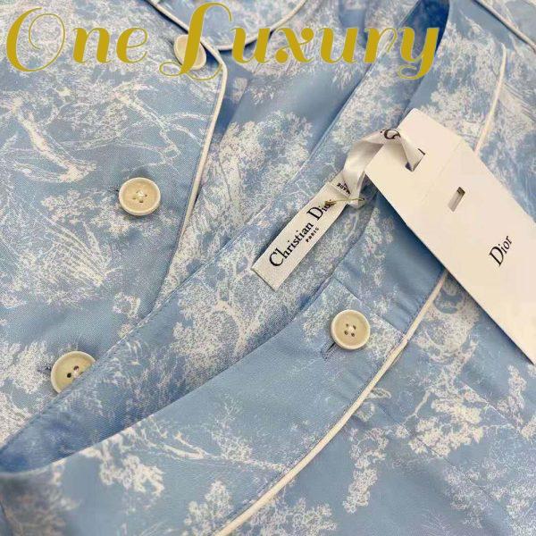 Replica Dior Women Chez Moi Shirt Cornflower Blue Toile de Jouy Reverse Silk Twill 6