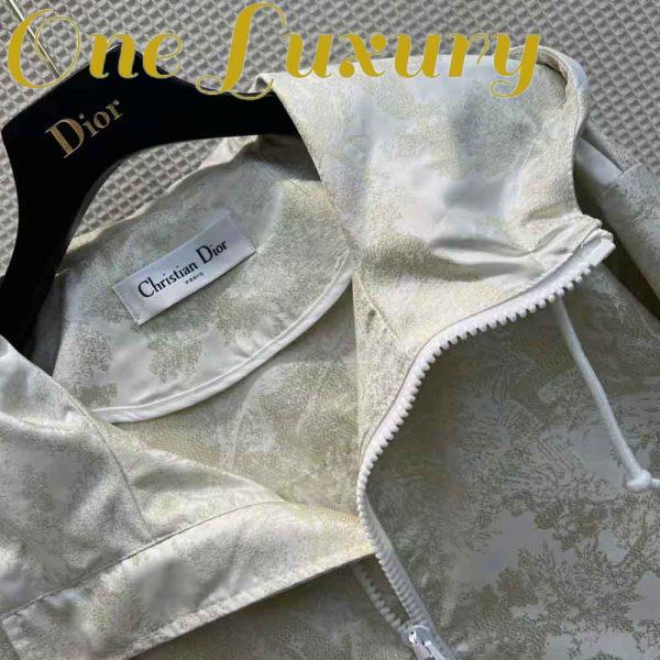 Replica Dior Women D-Way Windbreaker Gold-Tone Technical Taffeta Jacquard 6