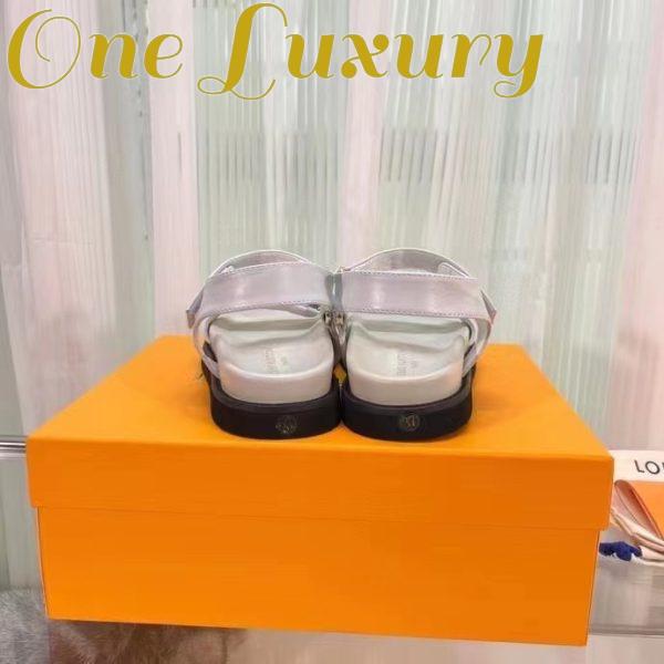 Replica Louis Vuitton Women LV Sunset Comfort Flat Sandal Ivory White Lamb Leather 10