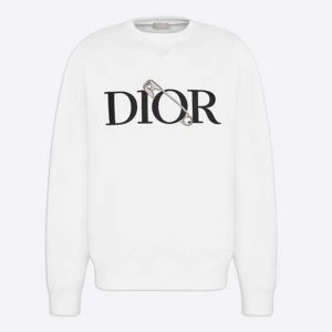 Replica Dior Women Oversized Dior And Judy Blame Sweatshirt Cotton-White
